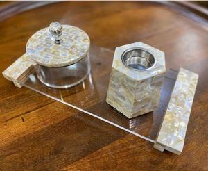 Fabricante al por mayor de madera y resina Bakhoor Burner Set Box con bandeja Madkhan Incienso Holder - Product Image 2