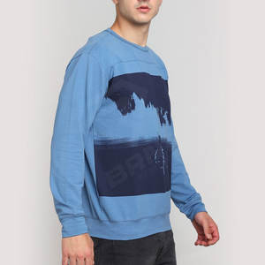 Sudadera para hombre con cuello redondo Diseño caliente OEM Sudadera con estampado de algodón para hombre hecho a medida con manga larga - Product Image 6