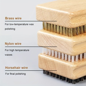 Brosses à cire <span class=keywords><strong>pour</strong></span> snowboard en <span class=keywords><strong>bois</strong></span> 12*7cm, avec poils en cuivre, nylon et crin de cheval, <span class=keywords><strong>pour</strong></span> <span class=keywords><strong>le</strong></span> nettoyage, <span class=keywords><strong>le</strong></span> polissage et <span class=keywords><strong>le</strong></span> dégraissage des équipements de snowboard - Product Image 3