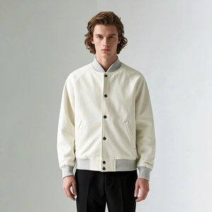 Personnaliser le Crop Varsity Jacket Hommes Ras Du Cou Boutonné Varsity Jacket Hommes Baseball Varsity Jackets Hommes - Product Image 4