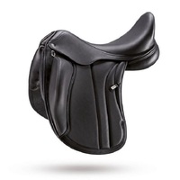 Selle de dressage pour chevaux de qualité supérieure, en cuir de vache, assise souple, personnalisable, design moderne, ajustement confortable, fabriquée à Kanpur.