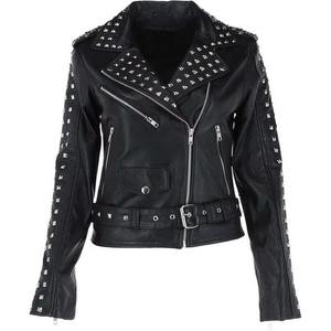 Venta al por mayor nueva llegada temporada de invierno por encargo Spike tachonado estrella de rock estilo punk chaqueta de cuero punk para los hombres chaquetas de los hombres - Product Image 3