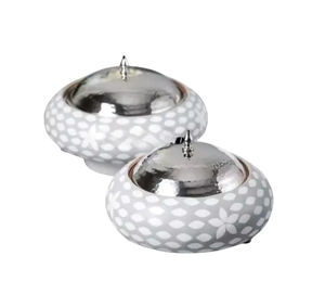 Marmite en acier inoxydable revêtue de blanc élégant et moderne avec casserole de haute qualité polie et brillante pour servir le golfe traditionnel - Product Image 3