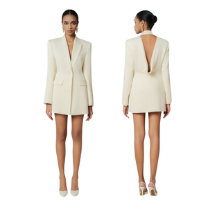 Costumes et blazers pour femmes, blazer drapé dos nu Lya à un bouton, vêtements d'été pour femmes du Vietnam, nouvel arrivage - Product Image 1