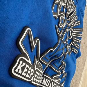 เสื้อมีฮู้ดแบบรูดซิปสำหรับผู้ชายผ้าคอตตอน100% 300กรัมแห้งเร็วกันรอยย่นผ้าฟลีซพิมพ์ลายสตรีทแวร์สไตล์ผู้ชายมาใหม่2025 - Product Image 6