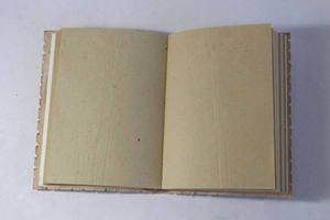 Journal artisanal en gros avec un design en toile de jute gaufré sur la couverture avant, journal en cuir de couleur caramel - Product Image 3