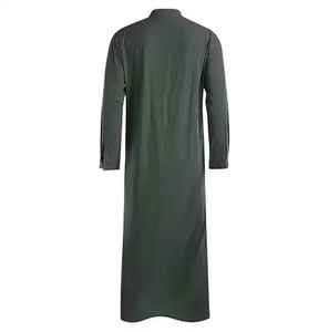 OEM 2025 Vêtements islamiques arabes de haute qualité Dubaï Thawb Jubba pour hommes à manches courtes Thobes ethniques - Product Image 3