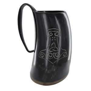 Old Fashioned Viking Horn <b>Mug</b> for Gifts, Premium Quality Authentic Medieval Beer Drinking Tankard for Bars, Pubs and Collectors - Product Image 3