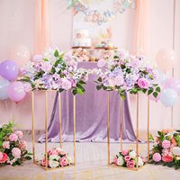 Support floral de luxe Shah pour mariage, centre de table en métal doré, taille personnalisée, haute qualité, présentoir de table, expédié d'Inde