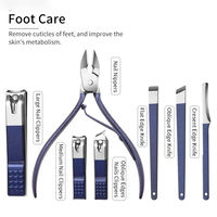 Ensemble professionnel de manucure 7/10/12/16/18 pièces ensemble de coupe-ongles en acier inoxydable Kit de manucure pédicure avec étui de voyage en PU