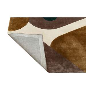 Tapis rectangulaire moderne en laine avec motif à carreaux, fait main, résistant aux taches, lavable, antidérapant, pour salon et chambre à coucher - Product Image 5