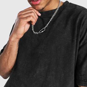 Conjunto de ropa de dos piezas de verano Vintage, chándal lavado con ácido de algodón 100%, camiseta personalizada para hombre, conjunto corto transpirable, ropa de calle 2025 - Product Image 5