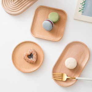 Petite assiette en bois prix le moins cher meilleure qualité mélange de tailles et de formes ensemble de vaisselle en bois d'acacia - Product Image 5
