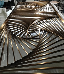 Modern Living <b>Room</b> <b>Divider</b> Partition Stainless Steel <b>Room</b> <b>Divider</b> Wall Foldable Privacy <b>Screen</b> for Salon & Restaurant Decor - Product Image 5