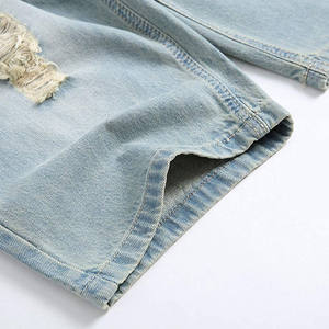 Pantalones cortos vaqueros informales para hombre de nuevo estilo hechos a medida Color sólido 100% algodón hechos en Pakistán - Product Image 4