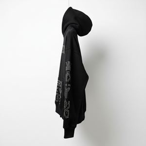 Sudadera con Capucha de Invierno para Mujer 2026, 500gsm, Felpa de Algodón, Estilo Techwear y Streetwear, con Pedrería, Estampado Gráfico 3D en Relieve, Top Corto - Product Image 4