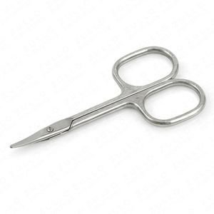 Ciseaux de manucure en acier inoxydable, lame droite, manche rond, manche en plastique durable, 8,8 cm, outil de soin des ongles, précision - Product Image 4