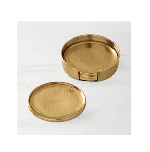 Dessous de verre en métal design martelé Logo personnalisé Décor de table pour les fêtes de restaurant Style classique Meilleur prix Très exigeant - Product Image 5