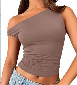 เสื้อครอปสำหรับผู้หญิงเสื้อครอปแบบรัดรูปแขนยาวสำหรับผู้หญิงสินค้ามาใหม่ - Product Image 3