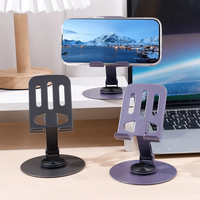 Nouveau modèle, support de téléphone portable en métal lesté, rotatif à 360 degrés, réglable, universel, pliable, pour bureau