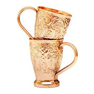 Nuevo diseño hecho a mano tazas estéticas beber artesanía de metal en la India con calidad de exportación - Product Image 3