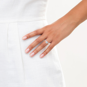 1.20 carats coupe ronde laboratoire cultivé CVD diamant cluster bague de fiançailles 14K or blanc VS1 clarté F couleur pour les femmes vvs bague en diamant - Product Image 5