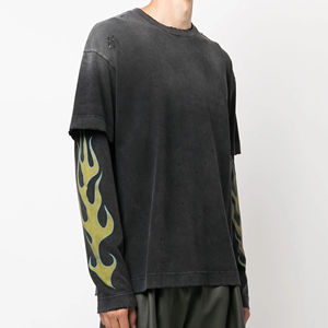 ผ้าหนา100% ผ้าฝ้ายหนาแขนสองชั้นระบายอากาศได้ดีป้องกันการเกิดขนดีไซน์ล่าสุด - Product Image 3