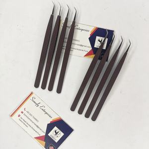 Pinzas de Extensión de Pestañas de Precisión Hechas a Mano con Aislamiento de 45 Grados, Duraderas, de Acero Inoxidable Japonés, Somofy Enterprises - Product Image 3