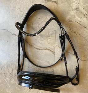 อุปกรณ์ม้าบุนวมประดับพลอยเทียมแบบพกพาทนทานอุปกรณ์ม้าบังเหียนอังกฤษคุณภาพระดับพรีเมี่ยม - Product Image 3