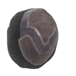 Peluca de Cabello Humano 100% con Frente de Encaje Mono, Parches de Tupé, Prótesis Capilar Taz, Alta Calidad BD - Product Image 6