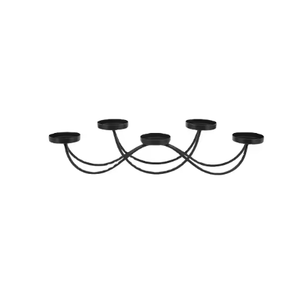 Home Decoration Nordic Iron <b>Metal</b> Tealight <b>Candle</b> <b>Holder</b> <b>Black</b> Color for Home Decoration <b>Candle</b> Stand - Product Image 1