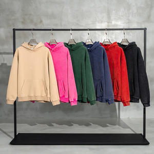 Sudadera con capucha Vintage de algodón pesado 355 Gsm de gran tamaño Boxy Fit para hombre - Product Image 6