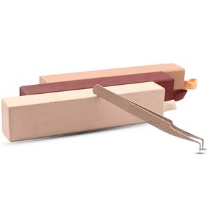 Pinzas para Extensión de Pestañas de Acero Inoxidable Antiestáticas con Punta Lisa, Venta al Por Mayor, Marca Privada, Herramientas de Maquillaje, Empaque en Caja de Cartón - Product Image 1