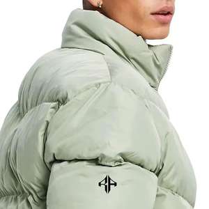 Nueva chaqueta de invierno con logotipo personalizado superior 2025, chaqueta acolchada con cremallera estampada transpirable de poliéster 100% de ATLANTIC - Product Image 4