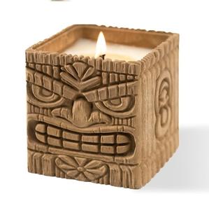 Velas de cera de soja perfumadas de madera en diseños únicos de tarros de metal y silicona para regalos de boda y vacaciones - Product Image 1