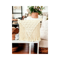 Funda de Cojín de Macramé de Algodón Anudado a Mano de la Mejor Calidad, Color Marfil, para Todas las Estaciones, para Sala de Estar, Hogar, Hotel, Regalo de Acción de Gracias