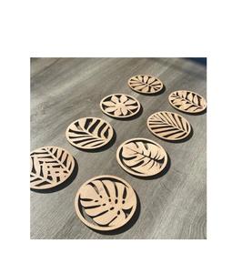 Dessous de verre rond en bois pour tasses à thé chaudes avec surface polie lisse pour les maisons minimalistes modernes - Product Image 4