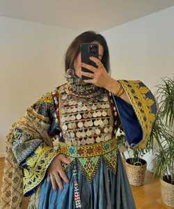 เสื้อผ้าสไตล์วินเทจสำหรับผู้หญิงขนาดใหญ่พิเศษสไตล์เรียบง่ายใหม่ชุดกางเกงแม็กซี่แบบมีความยาวเต็มตัวสไตล์อัฟกานิสถานชุดเดรสลูกไม้ตกแต่งขายส่ง - Product Image 4