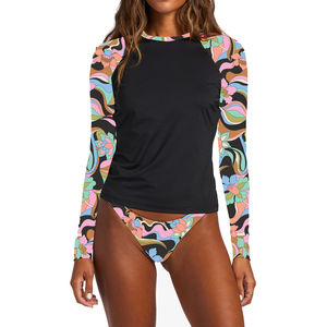 New Latest Wholesale High Quality <b>Women</b> Long Sleeve Rash Guard Swimwear Custom Logo Plain Printed <b>Swim</b> <b>Shirt</b> <b>for</b> Surfing - Product Image 1