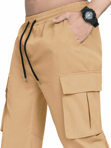 Pantalones Deportivos Casuales de Lona Transpirable para Hombre, Diseño Personalizado, Corte Regular, Estilo Flare, para Invierno - Product Image 6