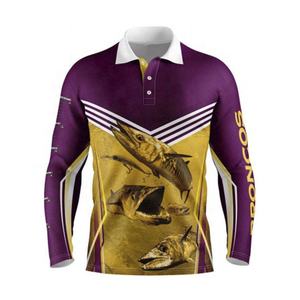 Venta al por mayor de poliéster Spandex Fish Hunting Polo Shirt logotipo personalizado sublimado impreso UPF 50 + transpirable de secado rápido antibacteriano - Product Image 2