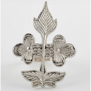 Fabuleux Design décoratif porte-mouchoirs argenterie à la main ronds de serviette ensemble de 4 pince à serviette pour la maison hôtel vaisselle décor - Product Image 3