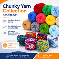 Fil chenille super doux et épais teint, 100 % polyester, anti-boulochage, pelote de fil glacé pour couverture au crochet DIY et amigurumi