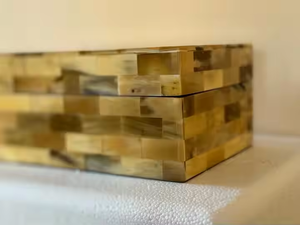 Joyero de cuerno de Búfalo, hecho a mano, latón natural y diseño de madera, joyero de cuerno de búfalo de Artisan Craft - Product Image 3