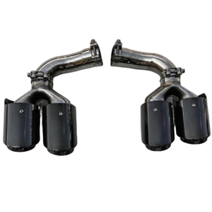 Embouts d'échappement quadruples en titane noir de haute qualité à trois couches, adaptés à la Porsche Cayenne 9Y0253823DT 9Y0253824DT 9Y0044201E - Product Image 3