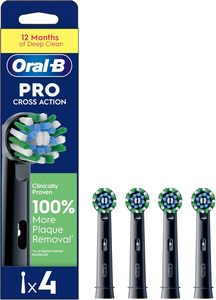 Têtes de brosse à dents électriques Oral-B Pro Cross Action, lot de 4, noir, blanc - Product Image 4