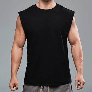 Wholesale Custom Logo Basic Knitted Rib <b>Crop</b> Tank <b>Top</b> for <b>Men</b> High Quality Fashion Basic Blank White Black Ladies' Tank <b>Top</b> - Product Image 2