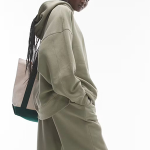 เสื้อมีฮู้ดตัวยาวโอเวอร์ไซส์ของผู้หญิงเสื้อสวมหัวผ้าฟลีซผ้าฝ้ายสวมใส่สบายทรงหลวมมีสไตล์แฟชั่นใส่สบายนุ่มอบอุ่น - Product Image 2