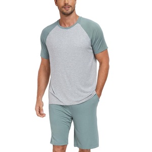 Conjunto de camiseta y pantalones cortos de verano para hombre, ropa de calle transpirable informal, camiseta de pantalón de manga corta tejida de algodón de estilo callejero de BD - Product Image 4