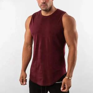Débardeurs pour hommes en coton de haute qualité, logo personnalisé imprimé, veste de sport de fitness, respirant, uni, extensible, pour broderie décontractée - Product Image 6